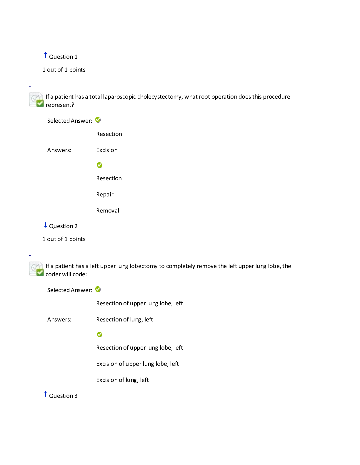 Preview of Rasmussen College - HIM 1126C Module 01, 02, 03, 04, 05 and 06 Coding Quiz, All Correct An